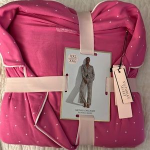 2 piece Victoria secret pink polka dot pj set in XXL